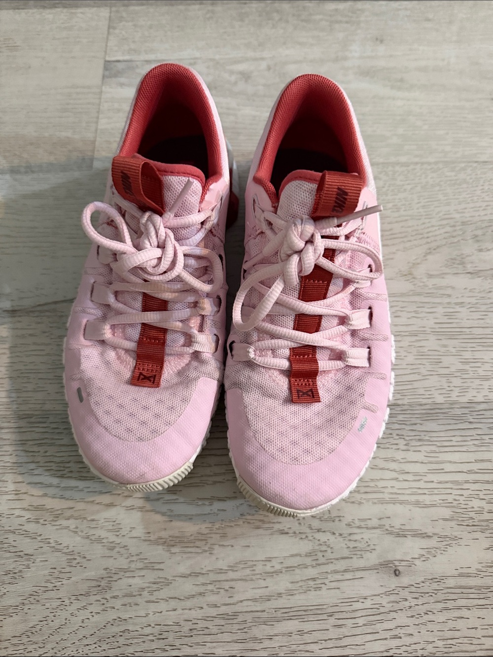 Nike Women’s Pink Athletic Sneakers with Red Accents